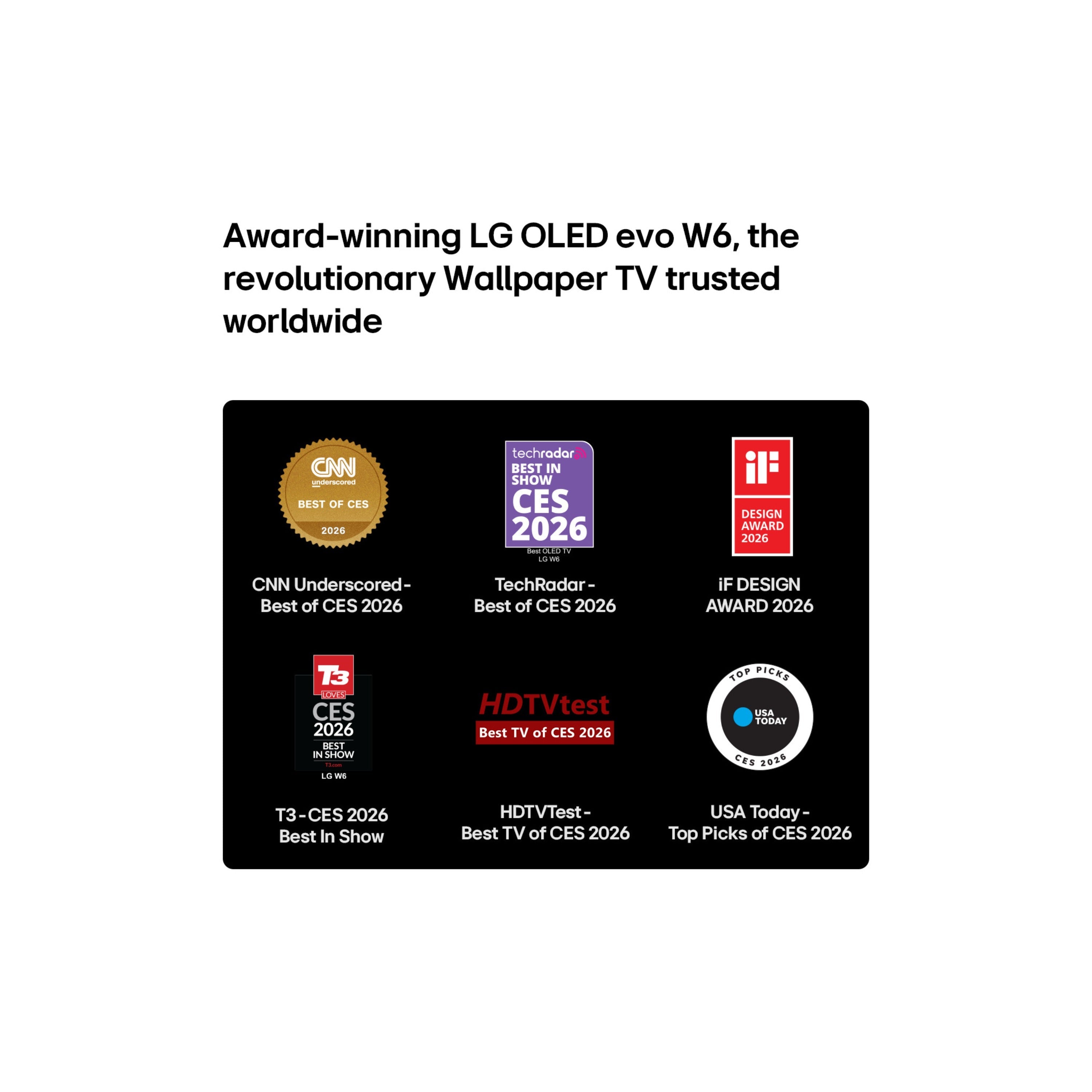 LG Wallpaper OLED EVO AI W6-4K Smart TV