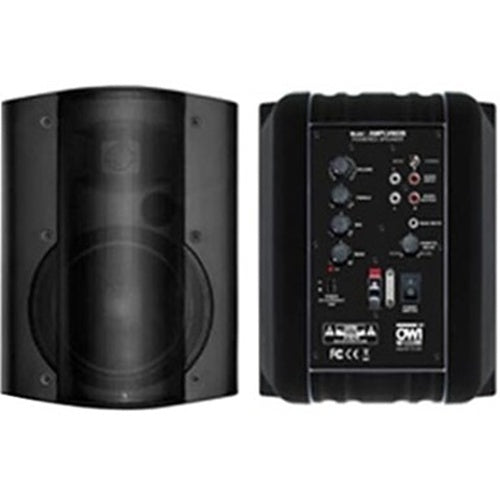 OWI AMPLV6022B Low Voltage Surface Mount Amplifier Speaker, Black