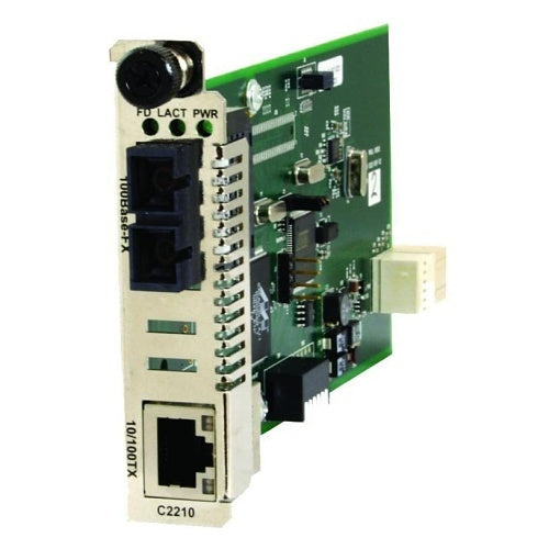 Lantronix C2210-1011 ION Fast Ethernet Media and Rate Converter Module, 1300 nm Multimode ST, 11.0 dB