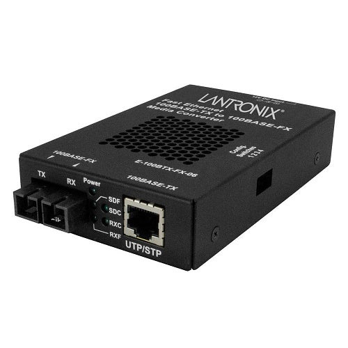 Lantronix E-100BTX-FX-06-NA Stand-Alone Fast Ethernet Media Converter 100Base-TX to 100Base-FX