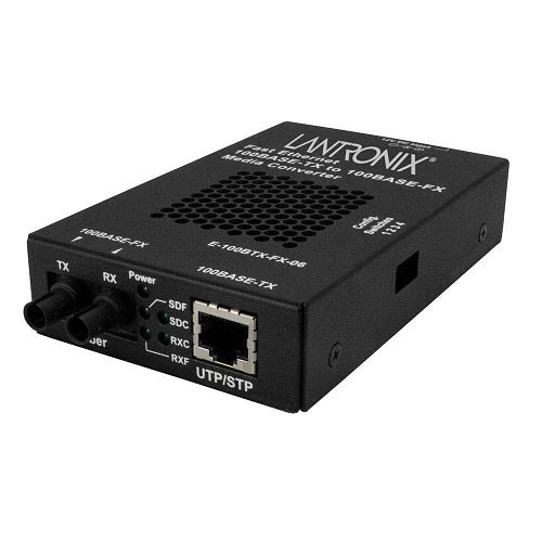 Lantronix E-100BTX-FX-06-NA Stand-Alone Fast Ethernet Media Converter 100Base-TX to 100Base-FX