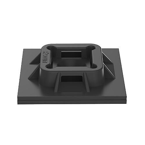 Panduit ABM100-AT-D0 1\\" 1\\" Adhesive Cable Tie Mount, Nylon 6.6, 500-Pack, Black