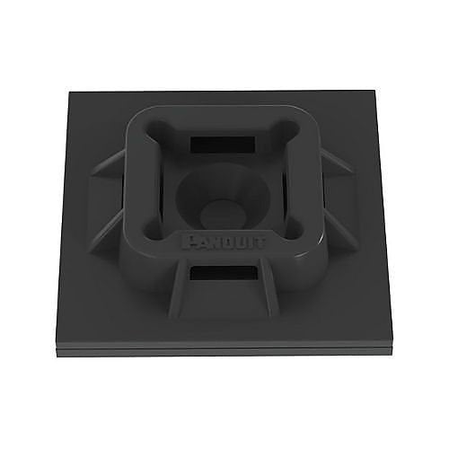 Panduit ABM100-AT-D0 1\\" 1\\" Adhesive Cable Tie Mount, Nylon 6.6, 500-Pack, Black