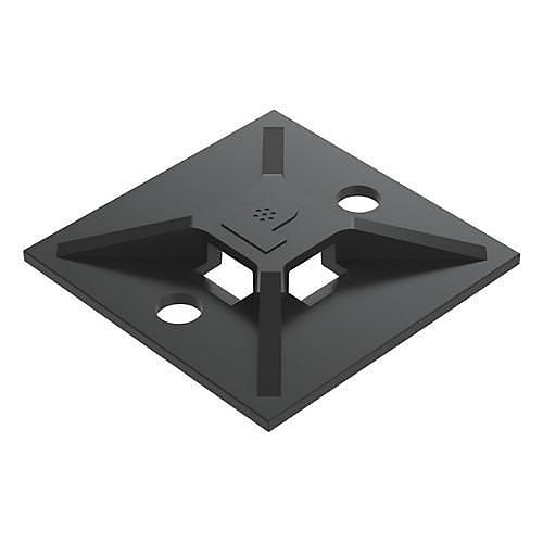 Panduit ABM112-A-D20 4-Way Rubber-Based Adhesive Backed Cable Tie Mount, PA 6.6, 1.12x1.12\\"