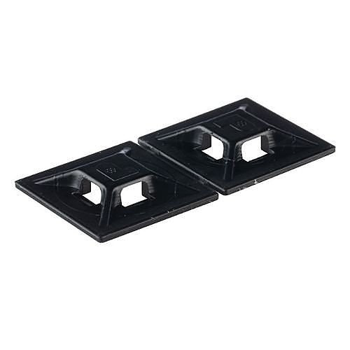 Panduit ABMM-AT-C0 4-Way Acrylic-Based Adhesive Backed Cable Tie ABS 0.75 0.75\\", Black