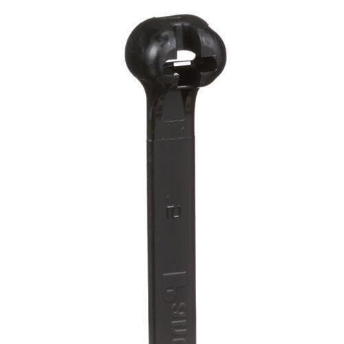 Panduit BT2LH-TL0 Cable Tie Metal Barb, 8.7L (221mm), Light-Duty, Black