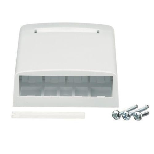 Panduit CBX4WH-AY Surface Mount Box, 4 Port, White