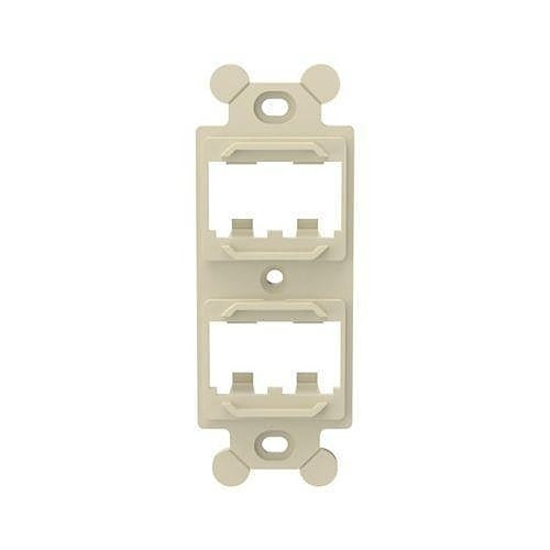 Panduit CF1064EIY Electric Ivory Wallplate Frame, 4-Port, Ivory