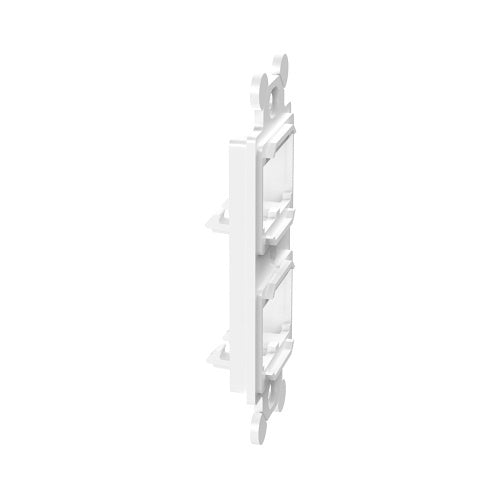 Panduit CF1064WHY Mini-Com Duplex Adapter, 4-Port, White