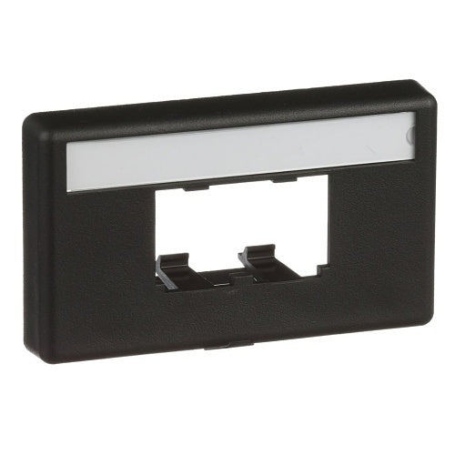 Panduit CFFPL2BL Mini-Com Furniture Faceplate, Standard Opening, 2-Port, Black