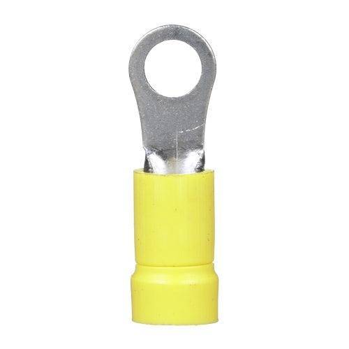Panduit PV10-10R-L Pan-Term10-12 AWG Ring Terminal, #10 Stud, Vinyl, 50-Pack, Yellow