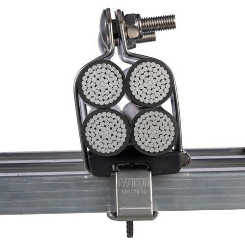 Panduit CCSSQD2226-X Cable Cleat,  Stainless Steel, Quad Configuration