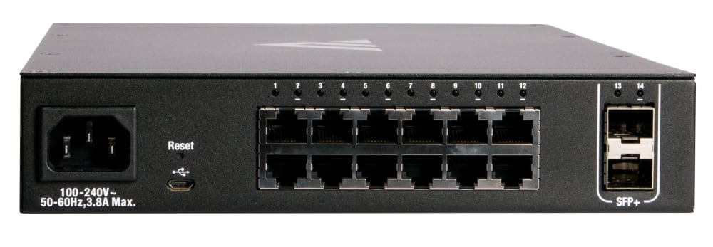 Pakedge® MS Series Layer 3 Managed Switch with OvrC | 12 1G PoE+, 190W, 2 10G SFP+