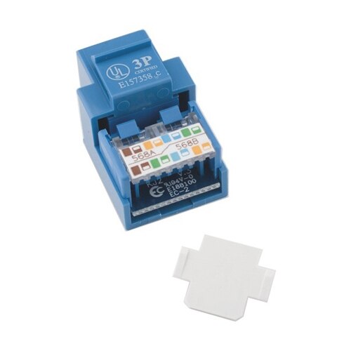 Provo Cat 5 Enhanced RJ45 Keystone Jack 110 Style – Blue