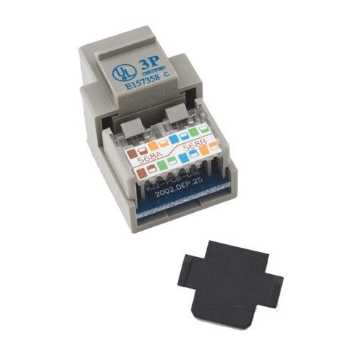 Provo Cat 5 Enhanced RJ45 Keystone Jack 110 Style – Grey