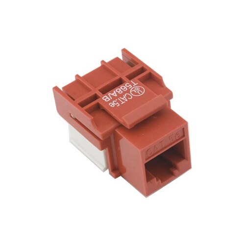 Provo Cat 5 Enhanced RJ45 Keystone Jack 110 Style – Red