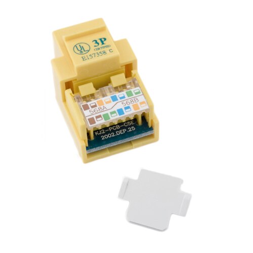 Provo Cat 5 Enhanced RJ45 Keystone Jack 110 Style – Yellow