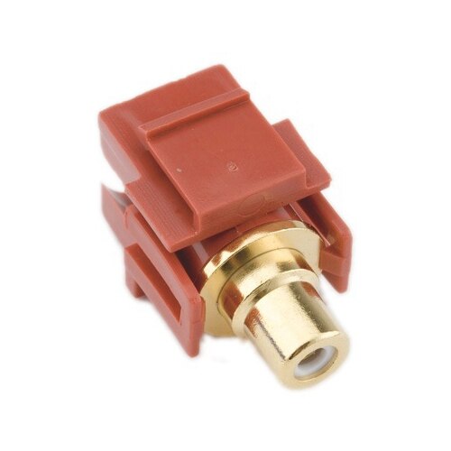 Provo Bulkhead Insert w/RCA Double Female GOLD PLATED – Red