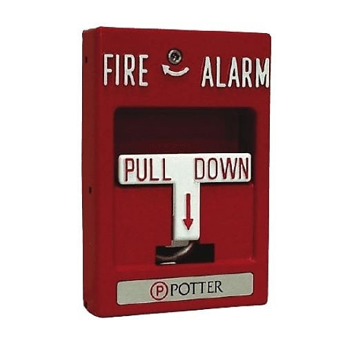 Potter 1000425 RMS-2T ULC Fire Alarm Pull Station, Red
