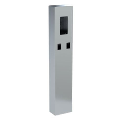 Pedestal Pro 106CAB-SEAT-02-304 54" Combo Pedestal for Aiphone IX-DVF, Stainless Steel