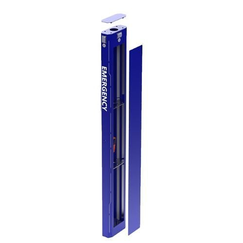 Pedestal Pro 156TOW-AXIS-01-ALU Emergency Tower, Fits 2N IP Safety by Axis, Customizable, Aluminum, Powder Coated Dynasty Blue