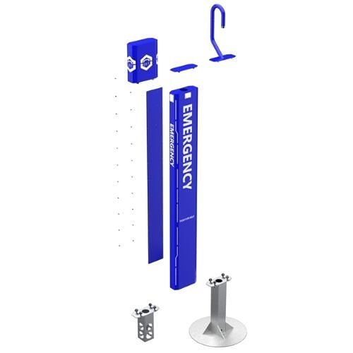 Pedestal Pro 156TOW-EMER-02-ALU Emergency Tower 18\\" Height Extension, Customizable, Aluminum, Powder Coated Dynasty Blue