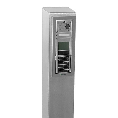 Pedestal Pro 64TOW-COM-002-304 Access Control Mounting Post, 54\\" Stainless Steel Bollard, Architectural Tower Design, Includes IKALL 2 Module