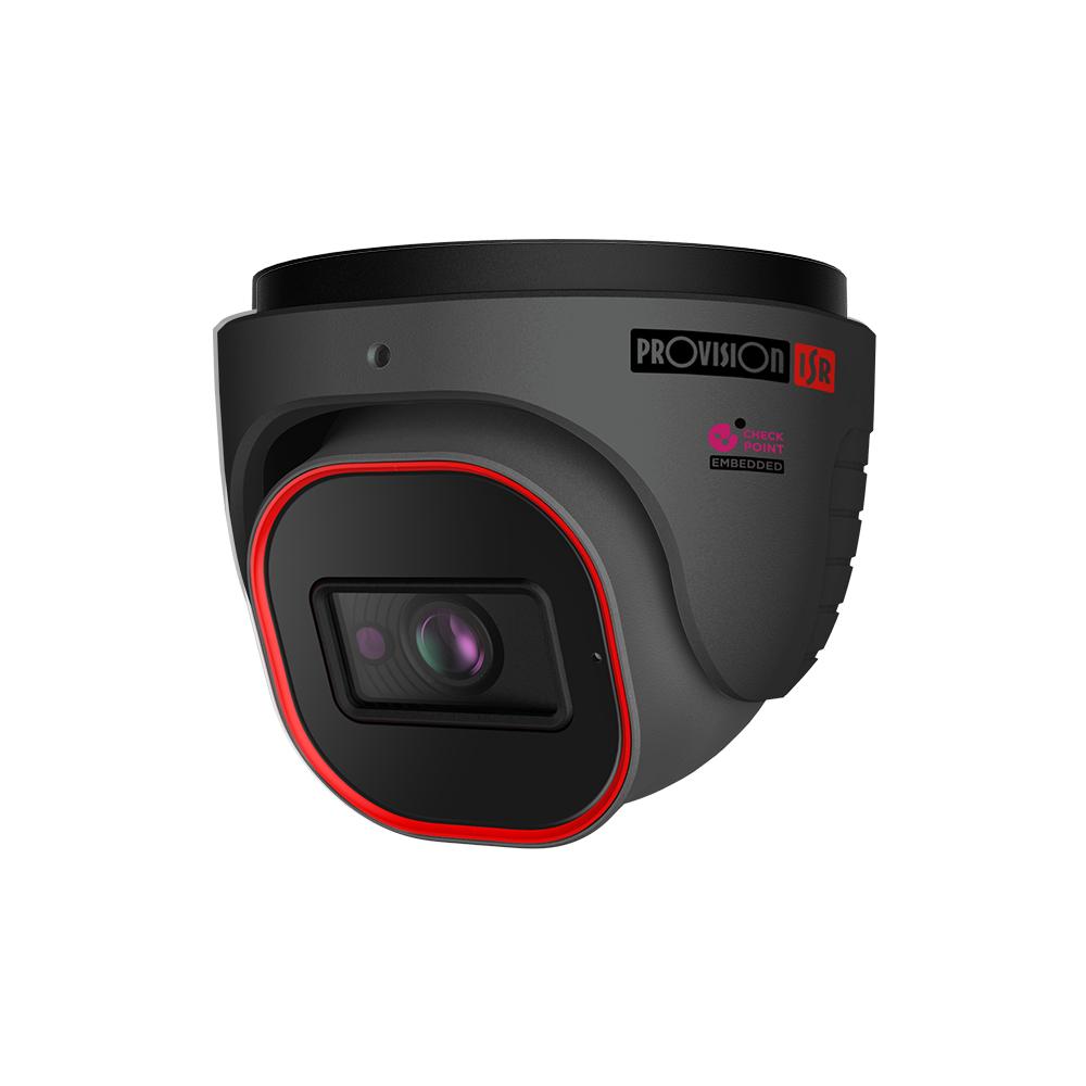 Provision-ISR 4MP Fixed Lens Dome Camera with IR LED and DDA2 Analytics - Grey