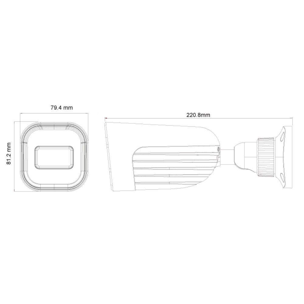 Provision-ISR 4MP Bullet Eye-Sight IP MVF 2.8-12mm Lens w/ 40M IR Camera – White