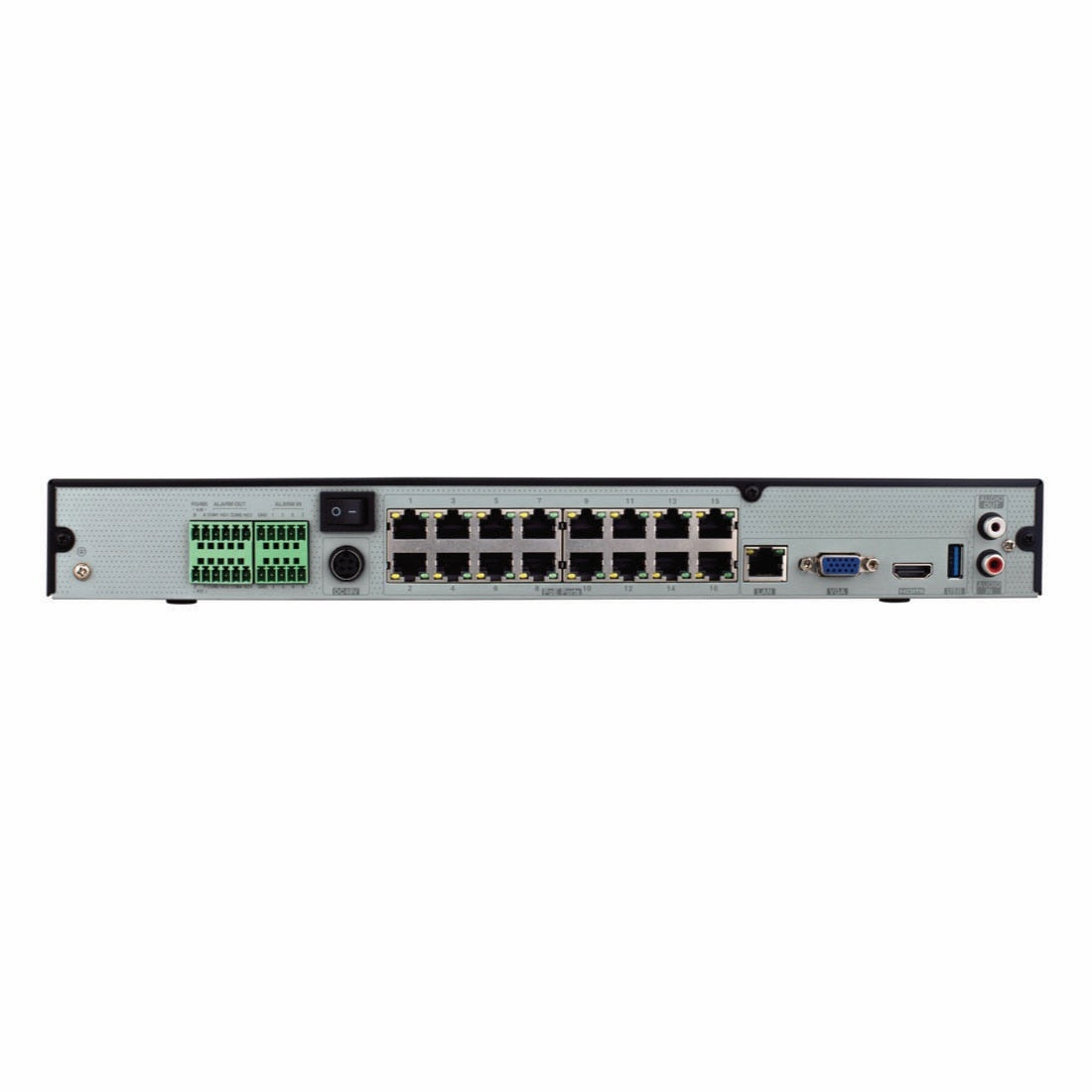 Provision-ISR H.265 Stand Alone NVR 16CH PoE 12MP/20fps Facial Recognition – 1U Case