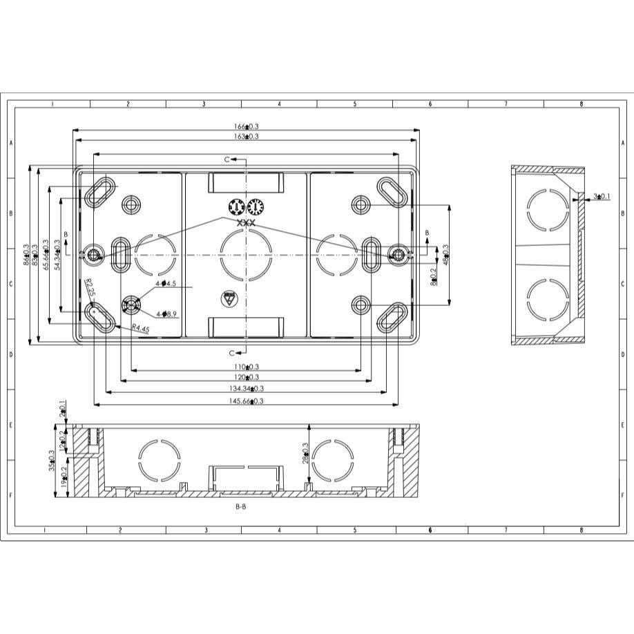 Provision-ISR In-Wall Junction Box designed for 7\\" Monitor