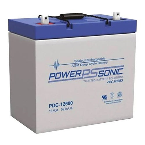 Power Sonic 1206009106 PDC-12600NB 12V 60Ah Sealed Lead Acid Deep-Cycle Battery