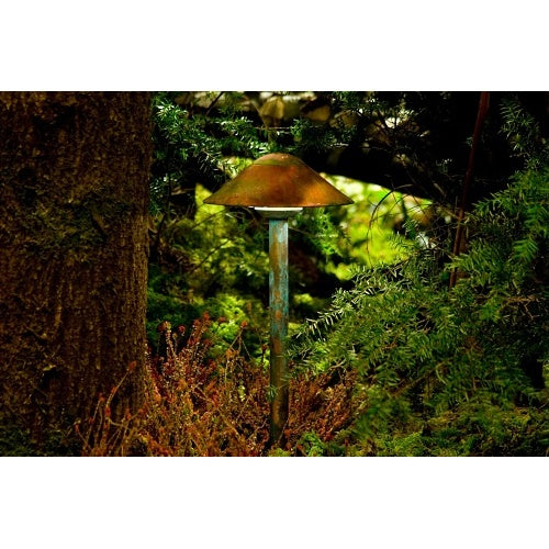 FX Luminaire CALEDTA-CU Path Light Pinnacle Collection Series CA Path Light, LED Top Assembly, Copper