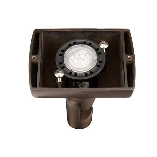FX Luminaire CW51-ECO20WFL-AB Wall Wash Cora Collection Series CW-51 Wall Wash, 6.0VA, 2700K, 30° LED MR-16 Lamp, Antique Bronze
