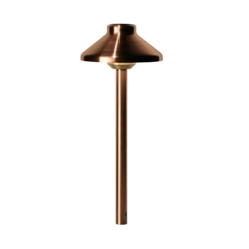 FX Luminaire DL-LED20W-12R-CU Stella Collection Series Path Light, 1.3VA, 2700K G4 Lamp, 12\\", Copper / Brass, Copper Finish