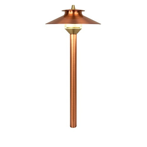 FX Luminaire DM-LED20W-18R-CU Stella Collection Series Standard Path Light, 1.3VA, 2700K G4 Lamp, 18\\", Copper / Brass, Copper Finish