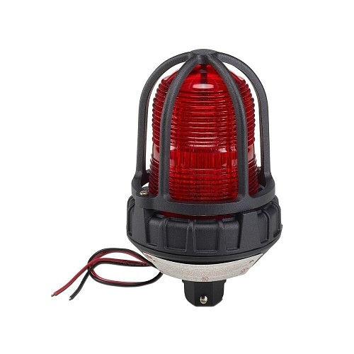 Federal Signal 151XST-120R Hazardous Location Strobe Light, 165 cd, 3/4\\" NPT Pipe, Red Lens, Black