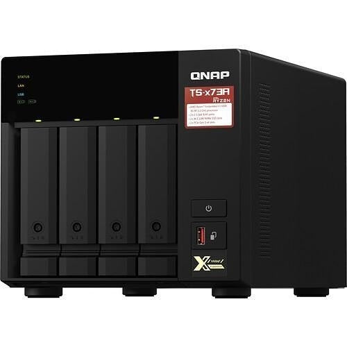 QNAP TS-473A-8G-US AMD Ryzen Embedded V1500B 4-Core / 8-Thread 2.2 GHz Processor, 8GB SODIMM DDR4 (1x 8GB)