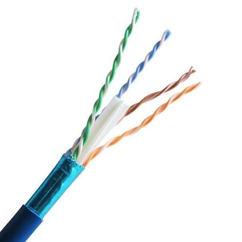 Comprehensive CAT6PSHBLU-1000R CAT6 Shielded Plenum Solid Bulk Cable, 1000' Reel, Blue