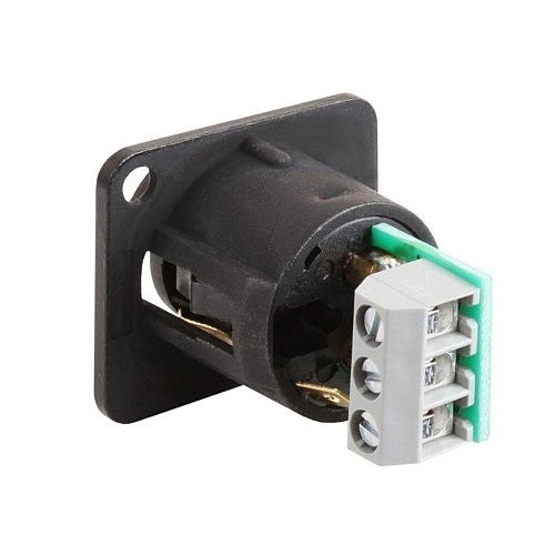 RDL AMS-XLF XLR 3-Pin Female Jack Terminal Block Connection
