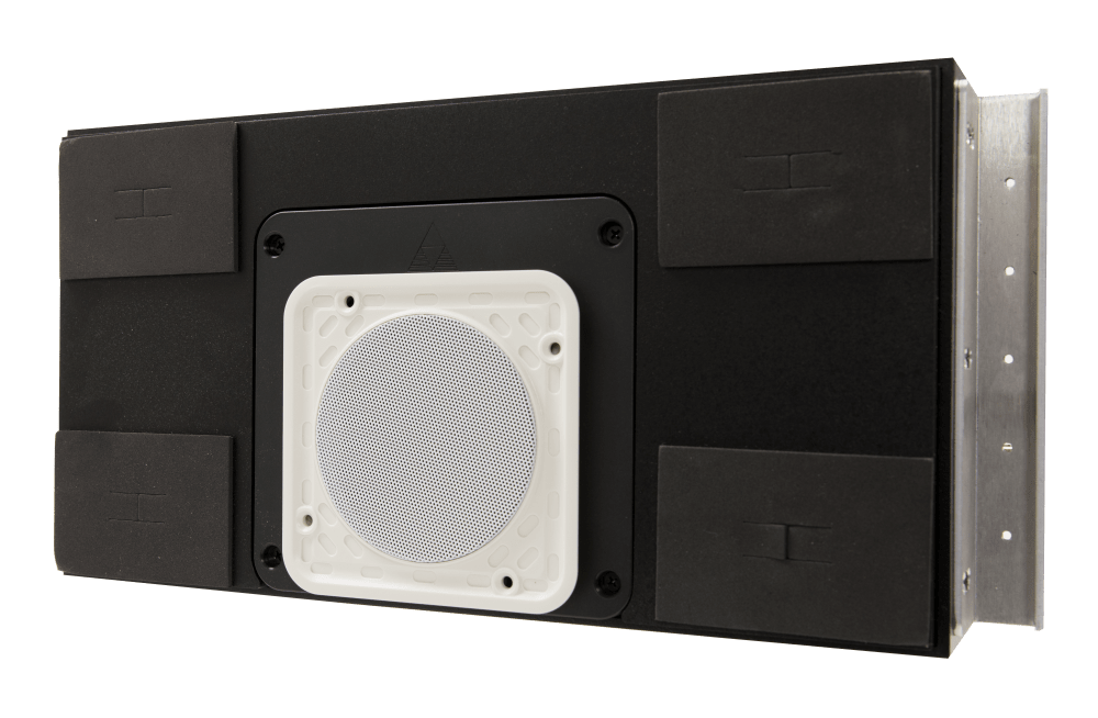 Triad InCeiling DS4/9 Sub with Round Frameless Grill with RackAmp 300 – STOCK