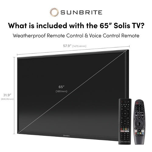 SunBrite SB-FS-65-BL 65\\" Solis 4K Full-Sun Outdoor Smart TV