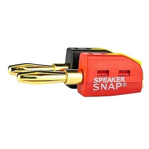 Speaker Snap SSBP2 High Connectivity Snap Lock Gold Plated Banana Plug Connectors, Compatible with 12 to 24 Gauge Speaker Wire, Pair