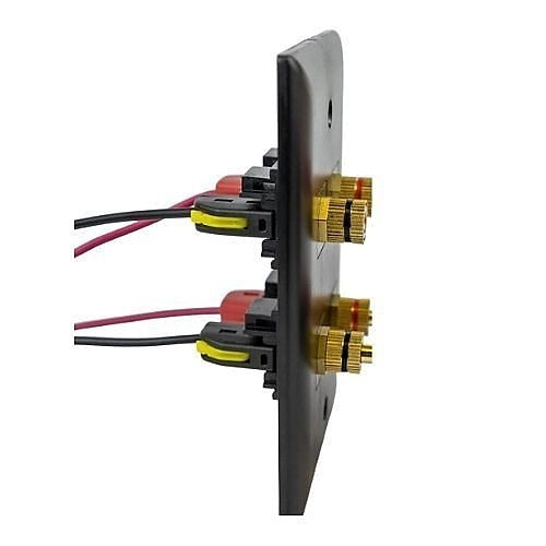 Speaker Snap SSKPB50 Keystone Binding Posts Snap Lock Connectors Compatible with 12 to 24 Gauge Speaker Wire, Black, 25 pairs
