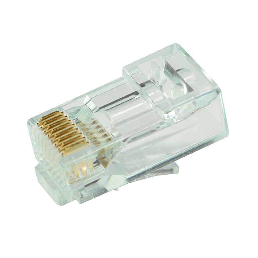 Simply45® Cat6 Unshielded Pass-Through RJ45 Modular Plugs 100 pc/Jar – Green Tint