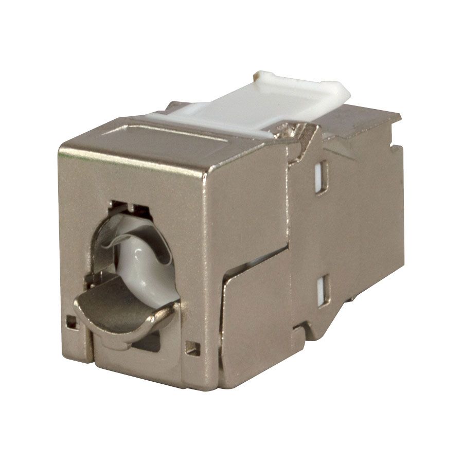 Simply45® – 10G Rated 180 Degree Shielded Keystone Jack – Toolless – 1 EA/BAG