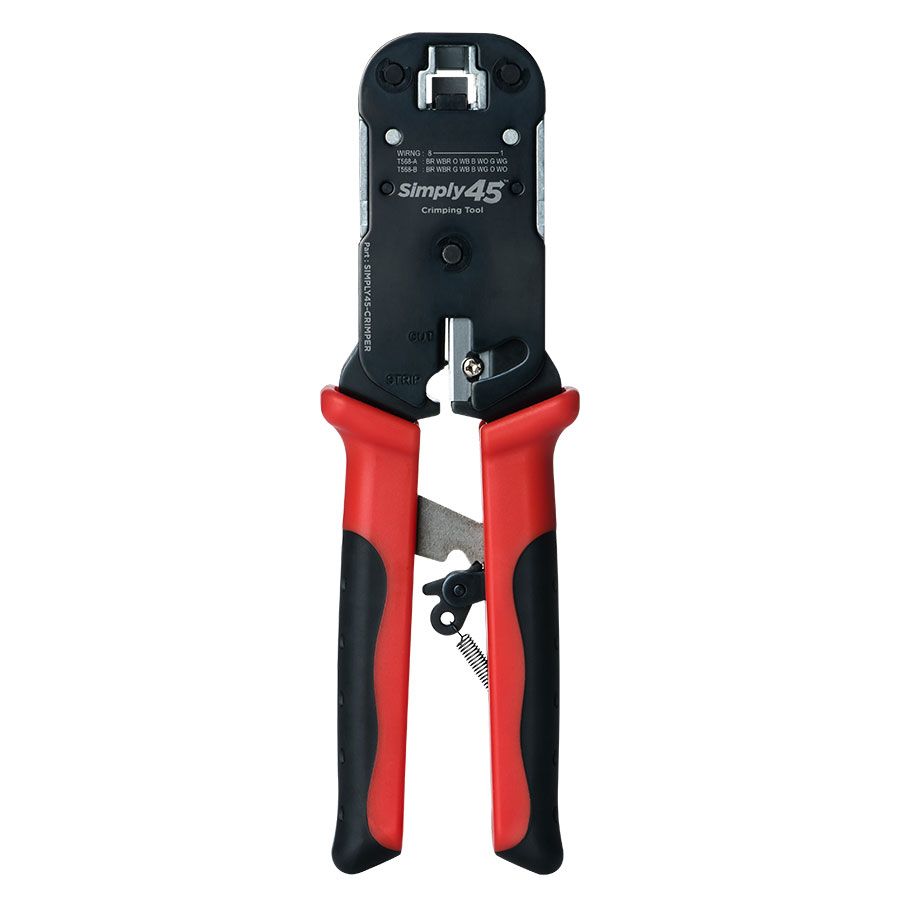 Simply45® RJ45 Crimp Tool for all S45 UTP & STP Pass-Through & Standard Connectors – 1 ea./Blister Card