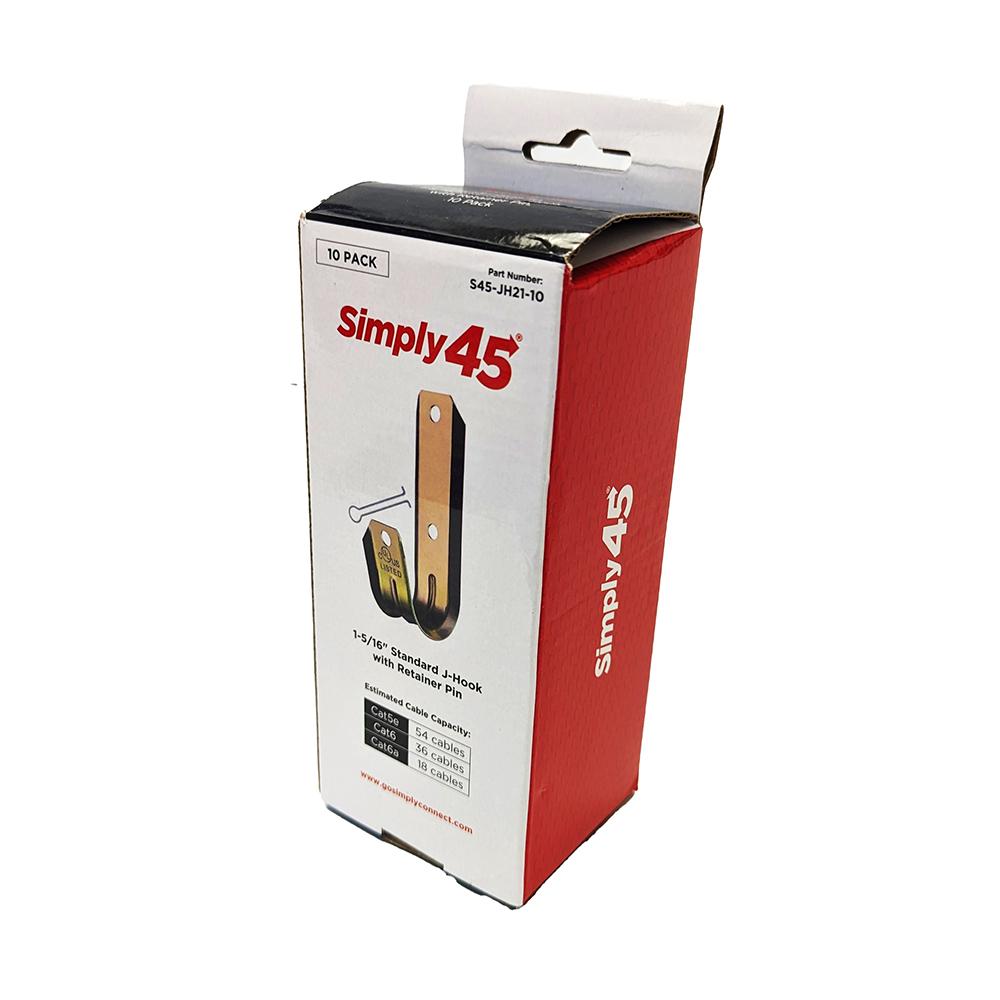 Simply45® Standard J Hooks, Size 1-5/16\\", 10 pc