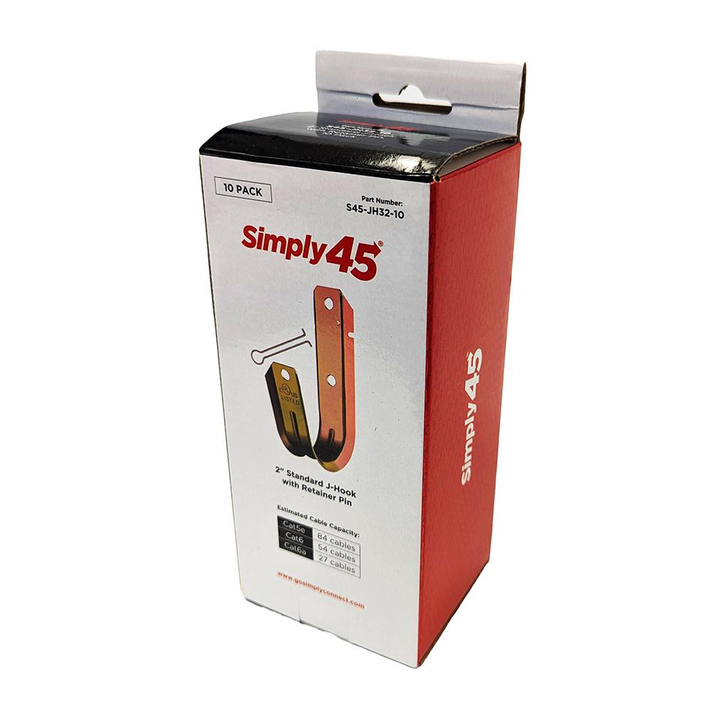 Simply45® Standard J Hooks, Size 2\\", 10 pc