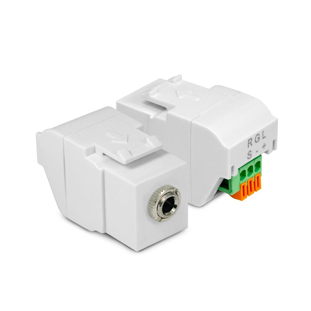 SynConnect Keystone 3.5mm Stereo Jack – White